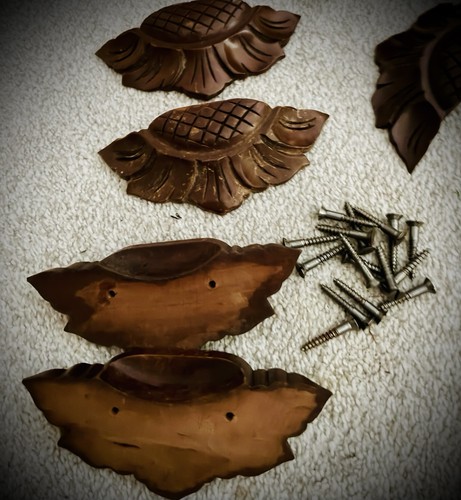 Vintage set carved - carved, wooden