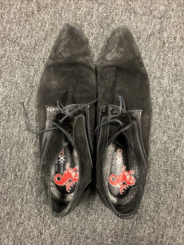 Black suede mens shoes vintage - black,