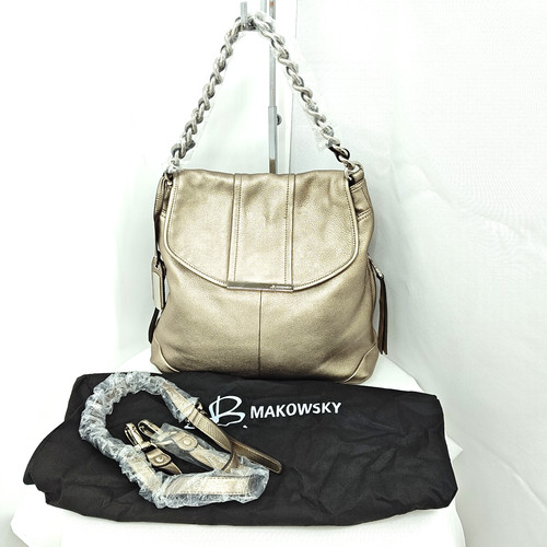 Makowsky gold satin leather - makowsky,