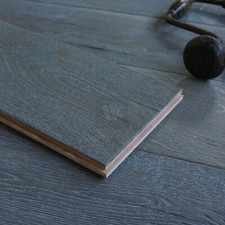 20/6 Distressed Grey Smoked Oak Wood / Engineered Floor 19CM Wide Boards EC3G