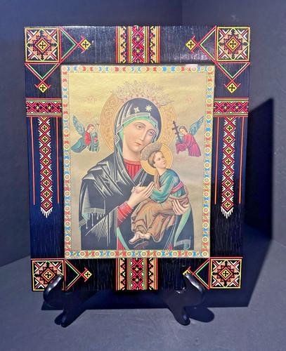Vtg framed byzantine gold - framed,