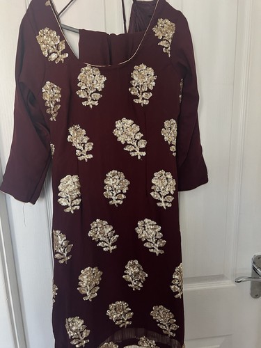 Burgundy sharara pallazo suit - sharara/pallazo,