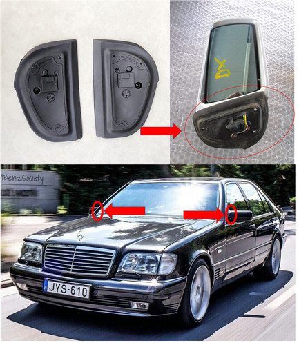For mercedes mirror rubber - for,