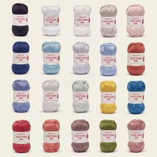 Sirdar 100% Mercerised Cotton DK Knitting Crochet Yarn Ball 100g (1 Supplied)