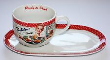 PORTMEIRION KELLOGG'S VINTAGE STYLE JUMBO MUG WITH RARE EXTRA LARGE SAUCER: 2012