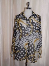 Isabella Vtg 80s SHEER CHIFFON