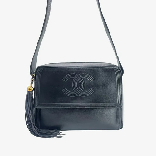 Chanel vintage black lambskin - black,
