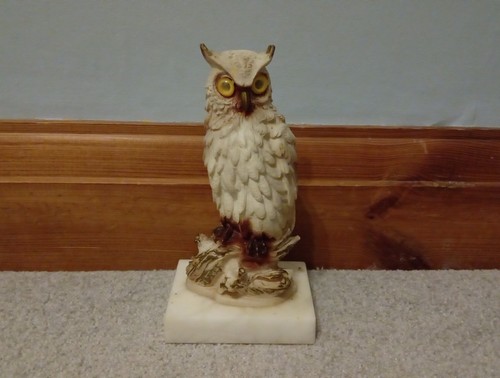 Owl branch ornament - on, a