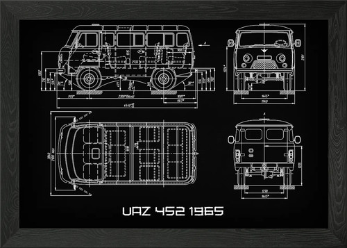 Uaz 452 1965 framed wall - uaz,