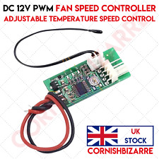 DC 12V 3A 4PIN PWM FAN SPEED CONTROLLER TEMPERATURE PROGRAMMABLE THERMOSTAT - UK