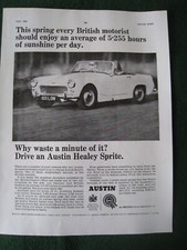 DRIVE AN AUSTIN HEALEY SPRITE 1965 ADVERT A4 SIZE file 16