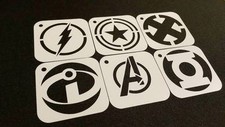 SUPERHERO Set of 6pcs Stencils