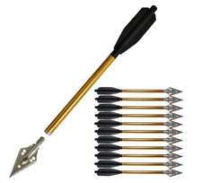 12pcs 6.7" Aluminium Crossbow Bolts Arrows Steel Broadhead  Mini Pistol