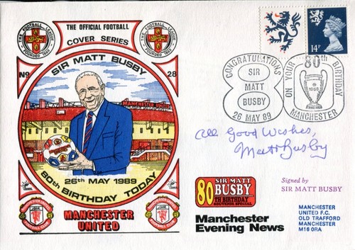 Manchester united fdc signed - manchester,
