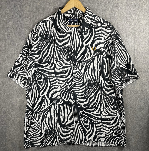 Fred perry zebra print shirt - zebra,