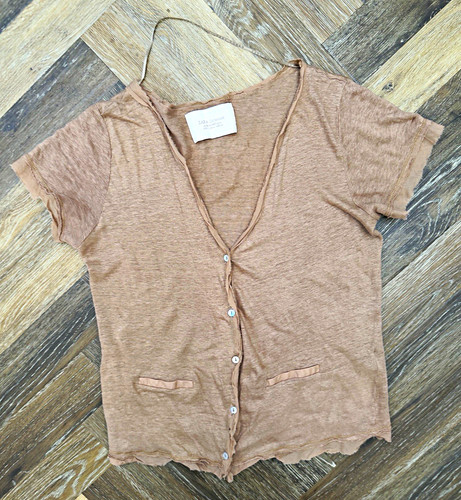Zara linen cardigan - zara, top