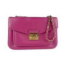FENDI Shoulder Bag Leather Magenta Gold Women's 8BR677-P05 z4838