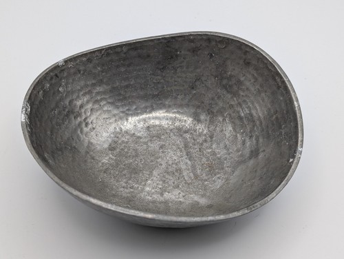Vintage hammered pewter bowl - vintage,