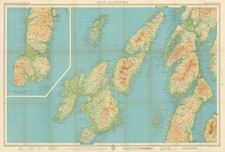 ISLAY/JURA WHISKY REGION Laphroaig Lagavulin Ardbeg distilleries c1937 old map