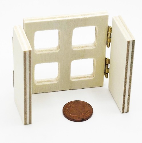 Dolls house wooden window with - dolls,
