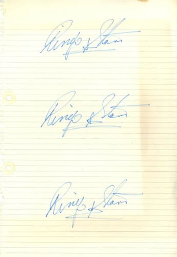 Ringo starr triple signed - ringo, triple-signed
