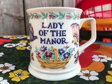 COLLECTABLE PAST TIMES LADY OF THE MANOR  FINE BONE CHINA MUG OXFORD ENGLAND