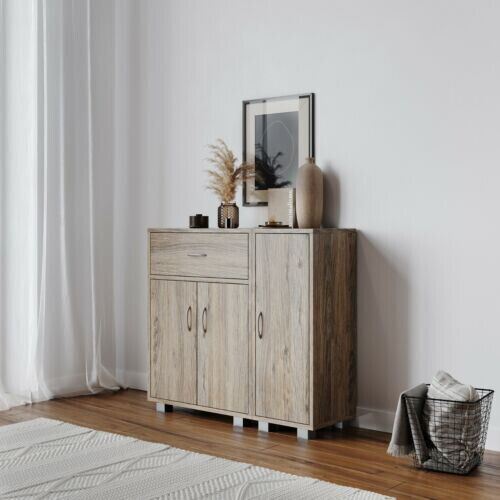 Grey oak wooden - wooden, cabinet