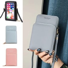 UK Women Cross Body Bag Clutch Purse Ladies Mobile Phone Touchable change Bags