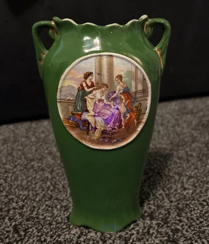 Vintage green ceramic - ceramic, vase