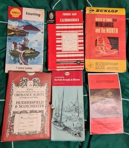 Old motoring maps scotland - old,