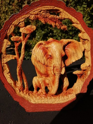 Large resin wood effect figure - wood,