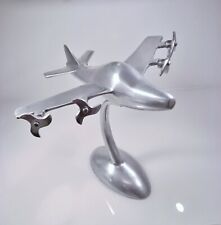 Vintage Cast Aluminium Desk Top Model Aeroplane Plane Art Deco Aircraft
