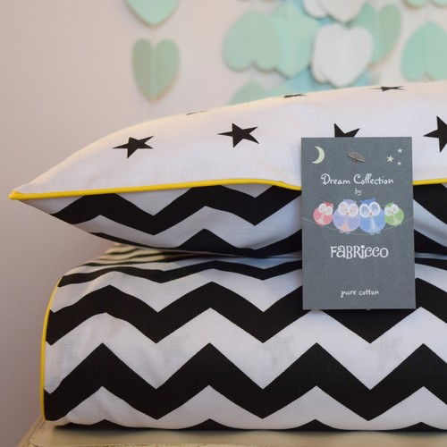 Monochrome 100 cotton cot - 100%cotton,