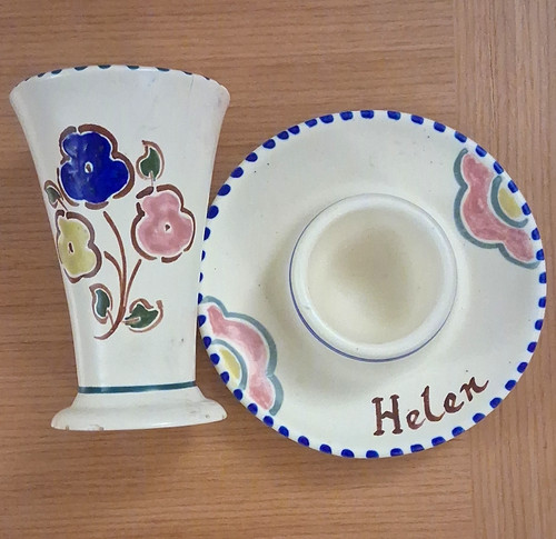 Devon pottery hand painted - hand,