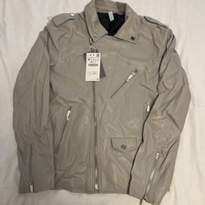 Zara Men's Leather Jacket Medium