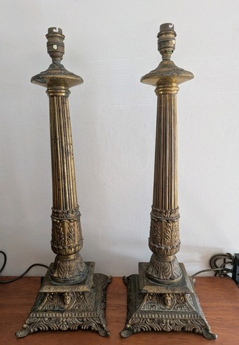 Large pair antique gilt - of,