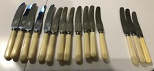 15 x mixed lot of vintage faux bone afternoon tea  knives 18cm READ DESCRIPTION 