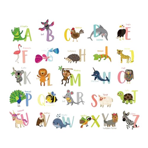 Alphabet stickers removable - alphabet,