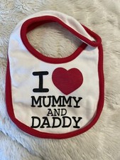 Mothercare Babies Unisex Bib White One Size Used Spring UK Seller 2024 ~