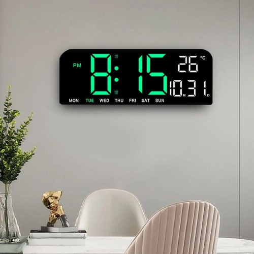 Digital led alarm clock desk - alarm, clock,