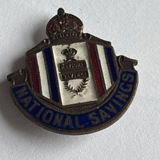 National Savings Metal Badge. 
