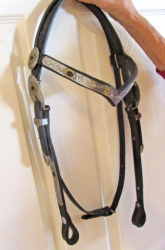 Vintage western silver bridle - silver,