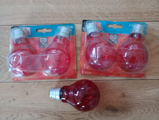 5 x 60W Red Fireglow Light