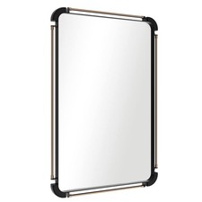Industrial Metal Wall Mirror Rectangle Pipe Frame Bathroom Wall Mirror Home Deco
