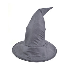 Mens Ladies Grey Wizard Hat Gandalf Magician Long Pointy Fancy Dress Costume Acc