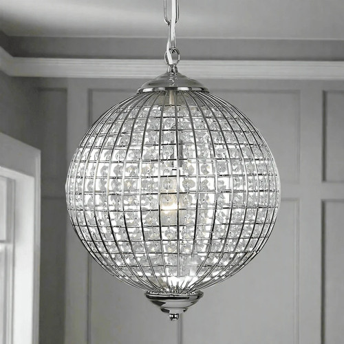 Crystal chrome globe - chrome,