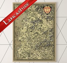 Lancashire Fantasy Map Print