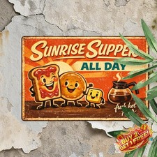 Breakfast Diner Metal Tin Sign
