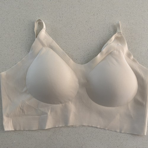Cream plain wireless - cream, bra