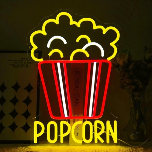 Popcorn neon led sign - neon,